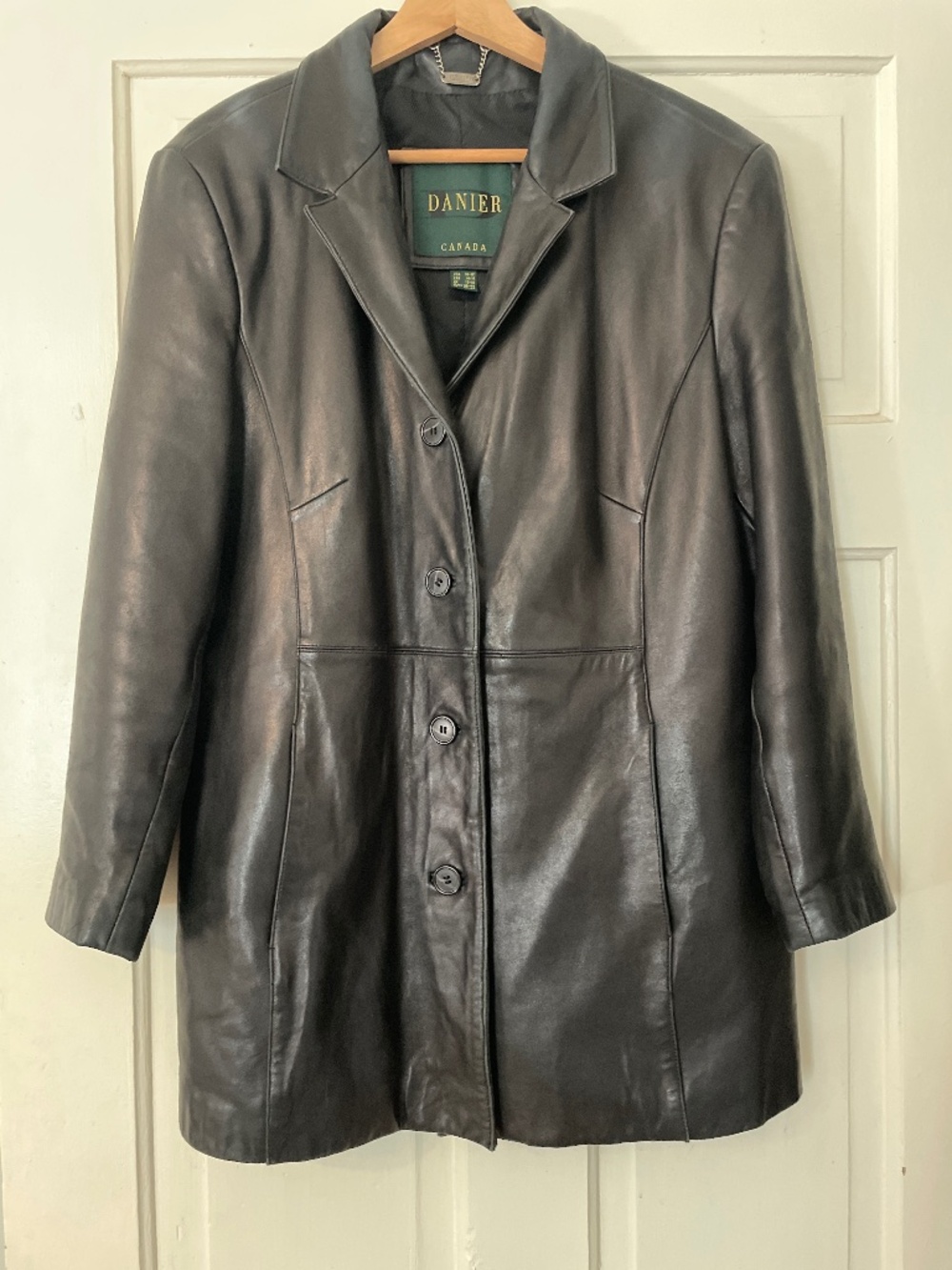Danier black leather jacket